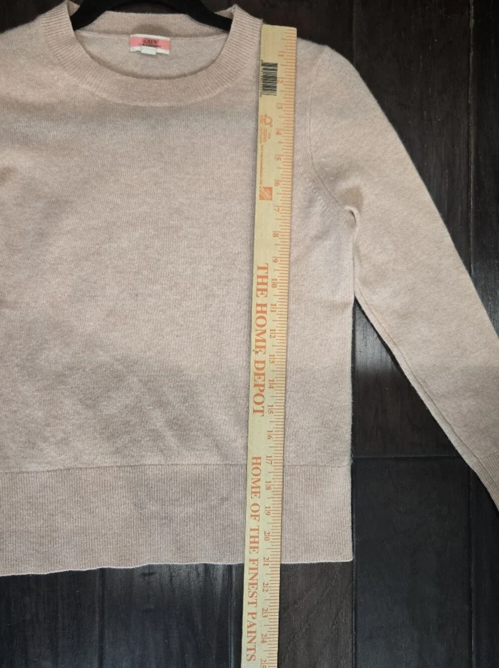 J.Crew 100% Cashmere Blush Pink Crewneck Sweater XS Quiet Luxury Soft